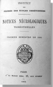 La page de titres des notics trimestrielles