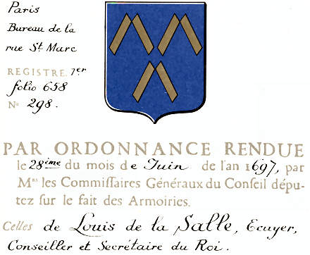 Écusson de Louis de La Salle