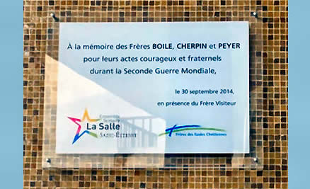 La plaque commémorative