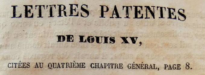 Texte de la lettre patente (Cliquez pour lire le texte)