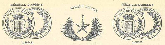 Médaille de l'exposition de Vichy