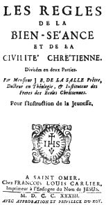 Règles de la bienséance et de la civilité chrétienne