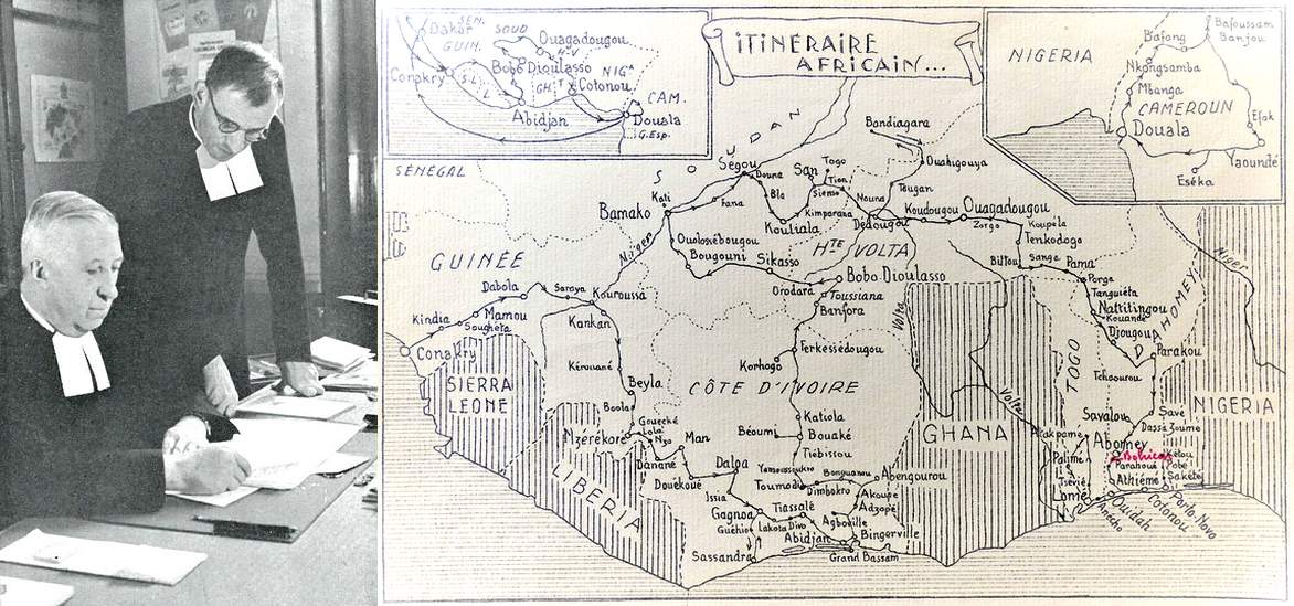 Les Frères Prat et Phelippeau à la Procure de Paris vers 1960